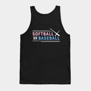 Softball or Baseball Shirt, Sports Gender Reveal Tank Top